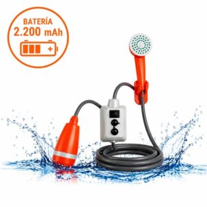 Ducha portátil recargable con bomba sumergible usb 2.200MAH